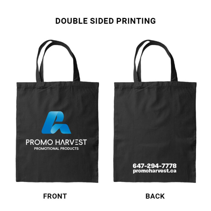 Canvas Bag (Black)-Full-Colour Two-Sided Printing