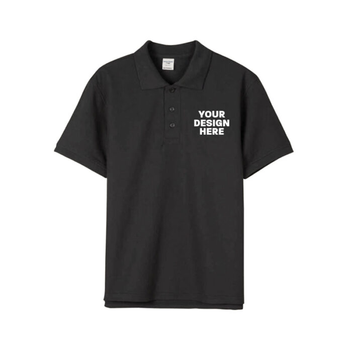 Custom Printed Polos (Black) - Image 2