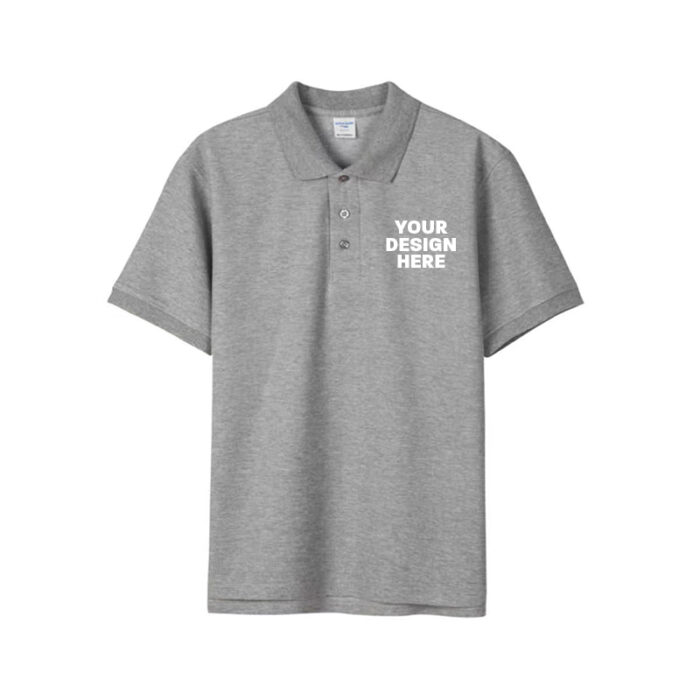 Custom Printed Polos (Gray) - Image 2