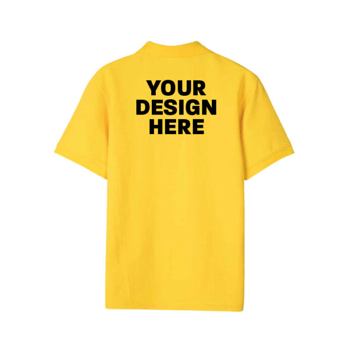 Custom Printed Polos (Yellow) - Image 4