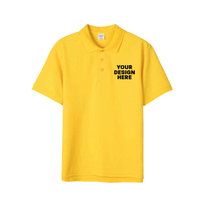 Custom Printed Polos (Yellow) - Image 2